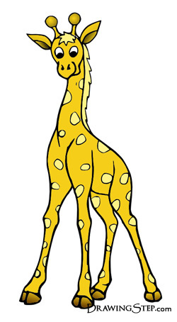 250x454 Cartoon Giraffe Drawing Lesson