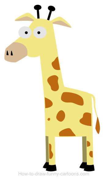 350x592 A Giraffe Cartoon