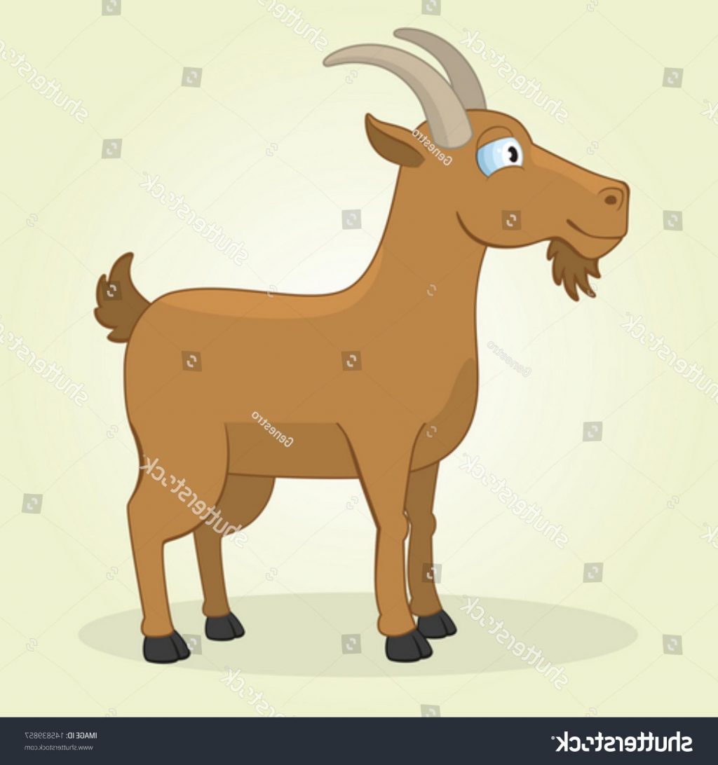 1024x1092 Top Stock Vector Illustration Of Cartoon Goat Drawing