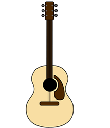 214x250 Acoustic Cartoon Guitar Step By Step Drawing Lesson