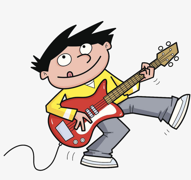 650x611 Guitar Player, Electric Guitar, Cartoon Hand Drawing Png And Psd