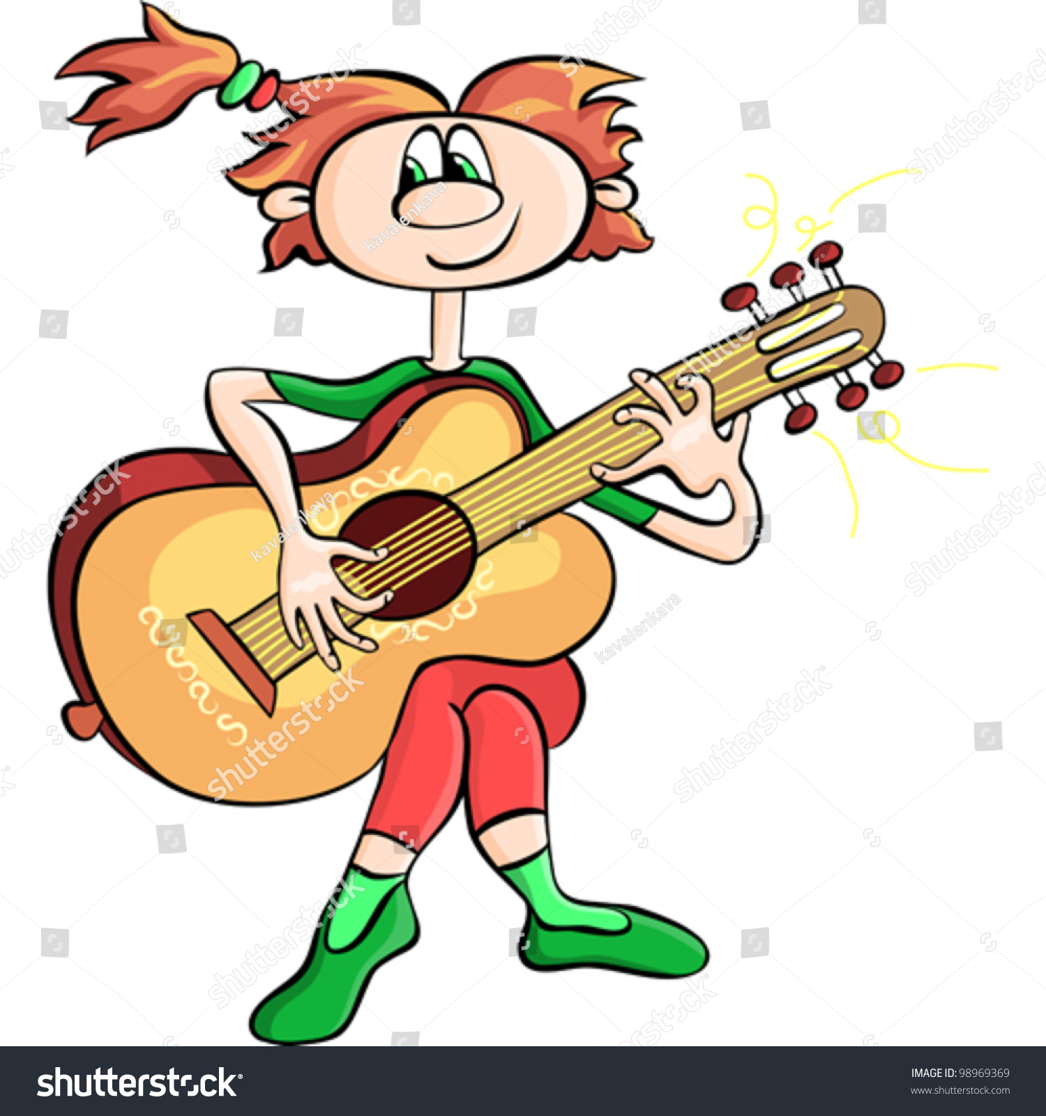 1500x1600 Pictures Cartoon Girl Playing Guitar,