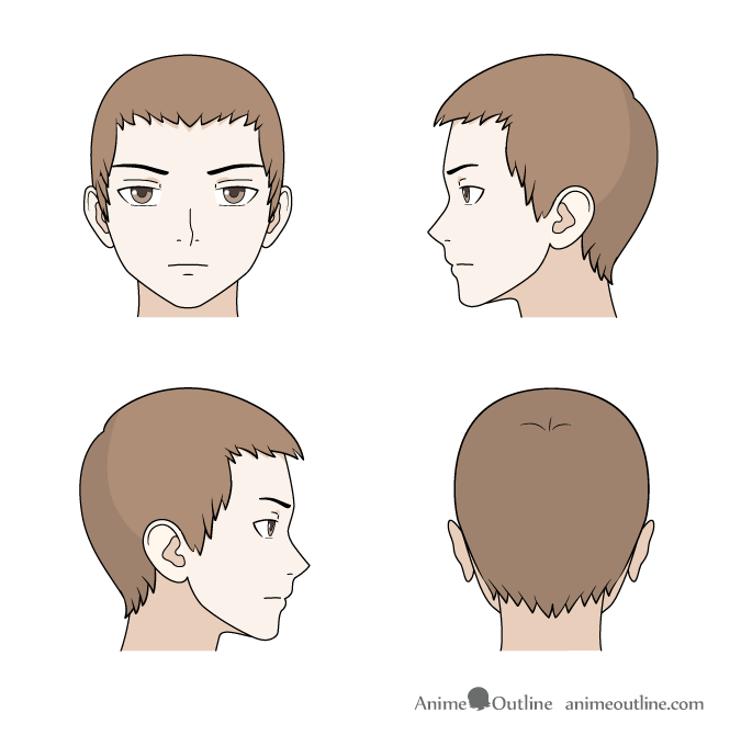 675x670 How To Draw Anime Amp Manga Male Amp Female Hair Anime Outline