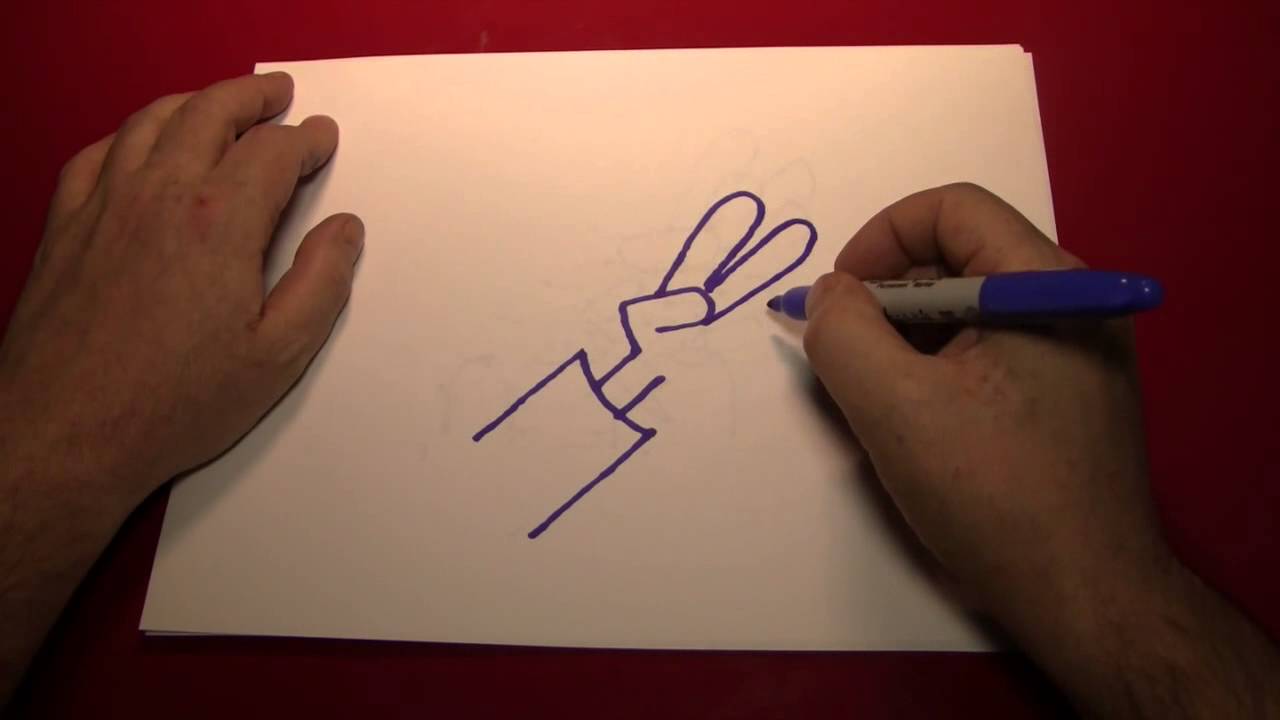 1280x720 Doodling (Drawing A Cartoon Hand Making A Peace Sign)