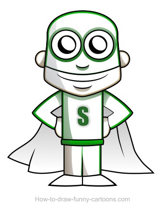 340x445 Superhero Drawing (Sketching + Vector)