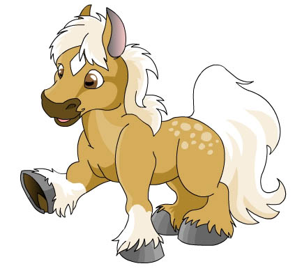 433x392 A Cartoon Horse In Palomino. Cartoon Horses