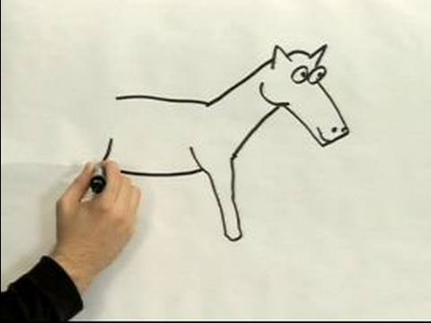 480x360 Easy Cartoon Drawing How To Draw A Cartoon Horse