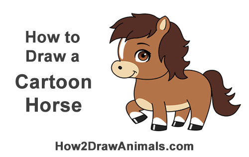 500x315 How To Draw A Horse Pony (Cartoon)