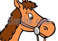 200x140 Simple Horse Head Cartoon Horse Head Drawing Sketching Vector