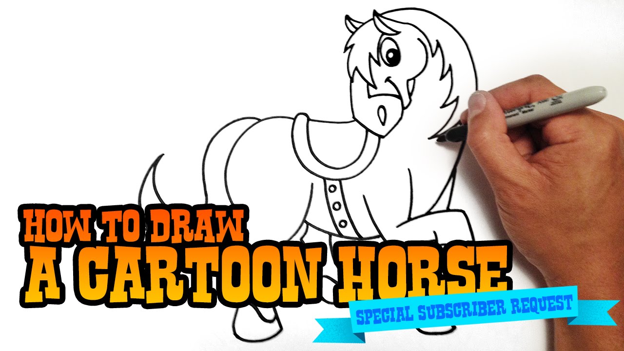 1280x720 How To Draw A Cartoon Horse