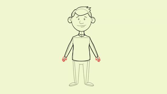 550x309 How To Draw A Cartoon Man 15 Steps (With Pictures)
