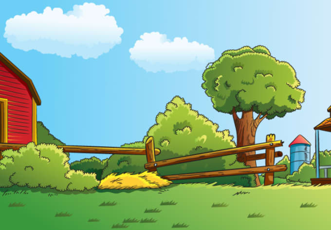 680x474 Draw Any Simple Landscape Background Cartoon Illustration With My