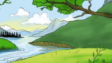 390x219 Landscape Painting Tagged Cartoons