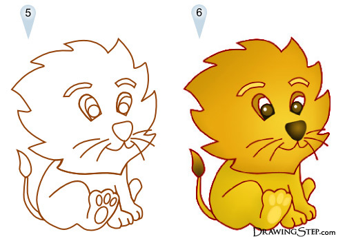 500x350 Lion Drawings