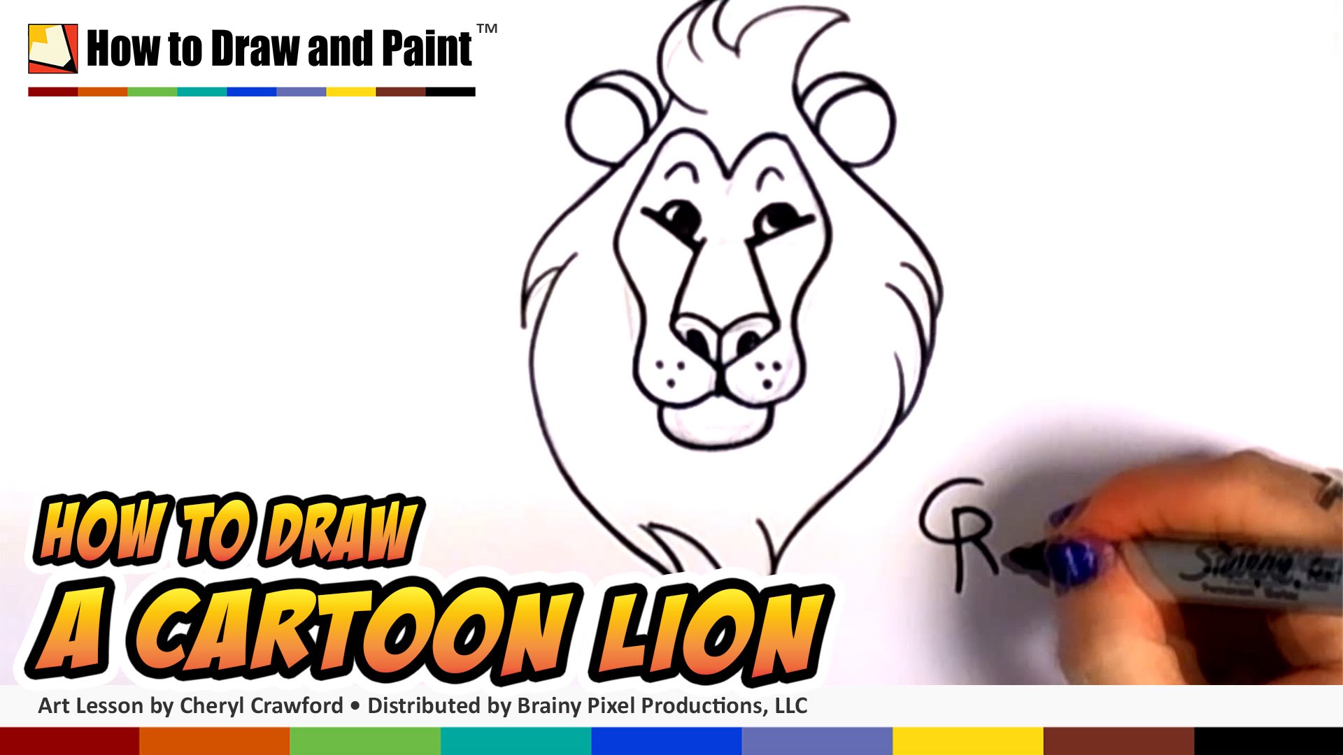 1920x1080 How To Draw A Cartoon Lion Step By Step