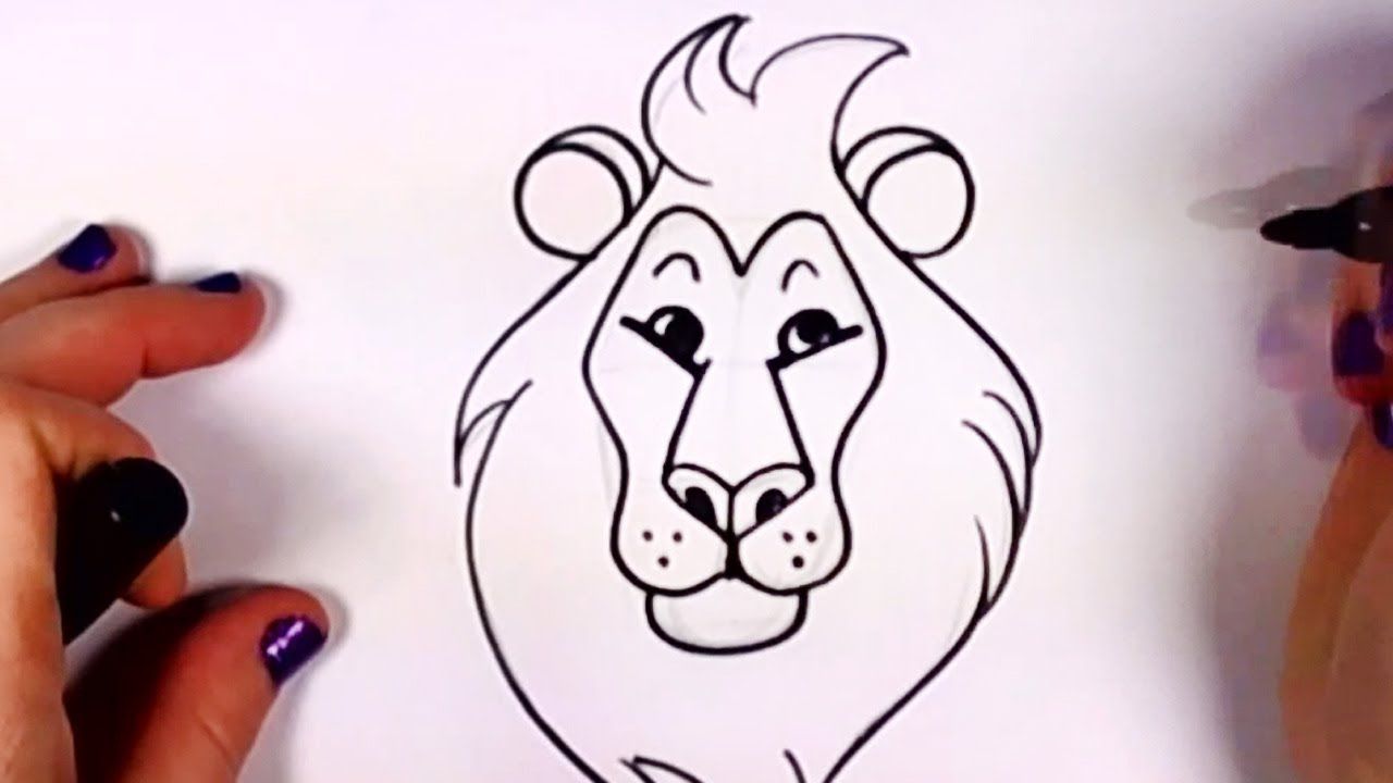 1280x720 How To Draw A Cartoon Lion Step By Step