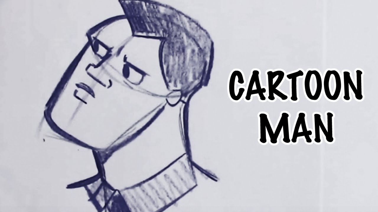 1280x720 How To Draw A Cartoon Man (Step By Step)
