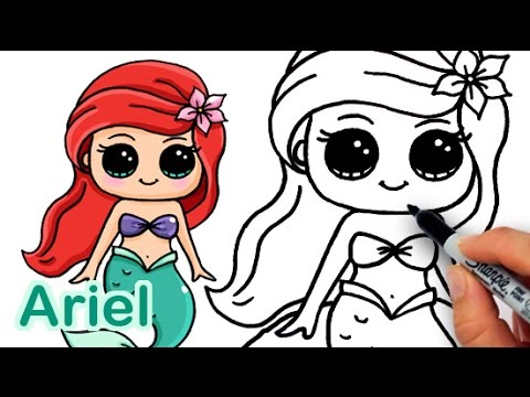 480x360 How To Draw Mermaid Ariel Cute And Easy