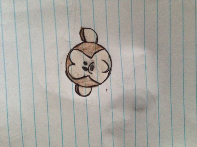 670x503 How To Draw A Cartoon Monkey Face 14 Steps (With Pictures)