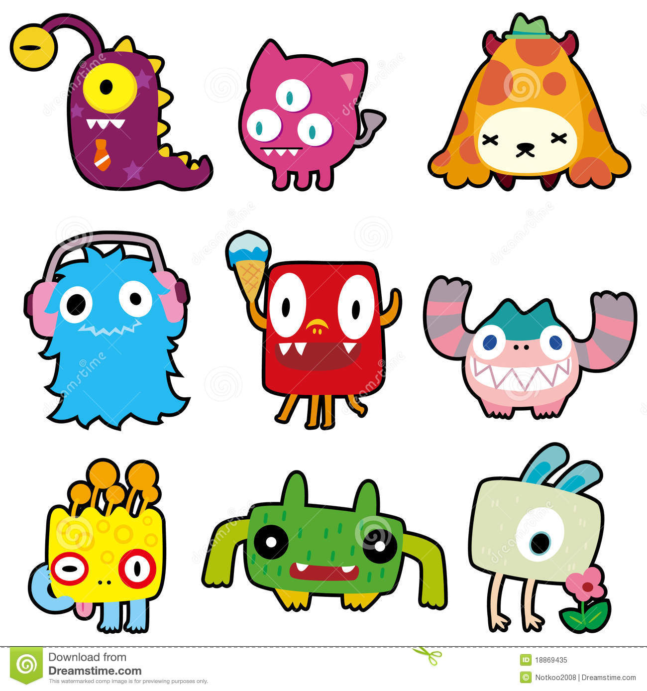 1300x1388 Cartoon Monster Drawings Cartoon Monster Icon Royalty Free Stock
