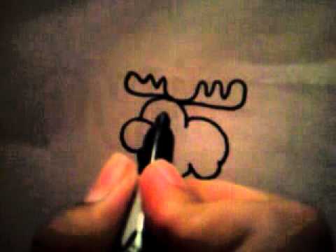480x360 How To Draw A Cartoon Moose