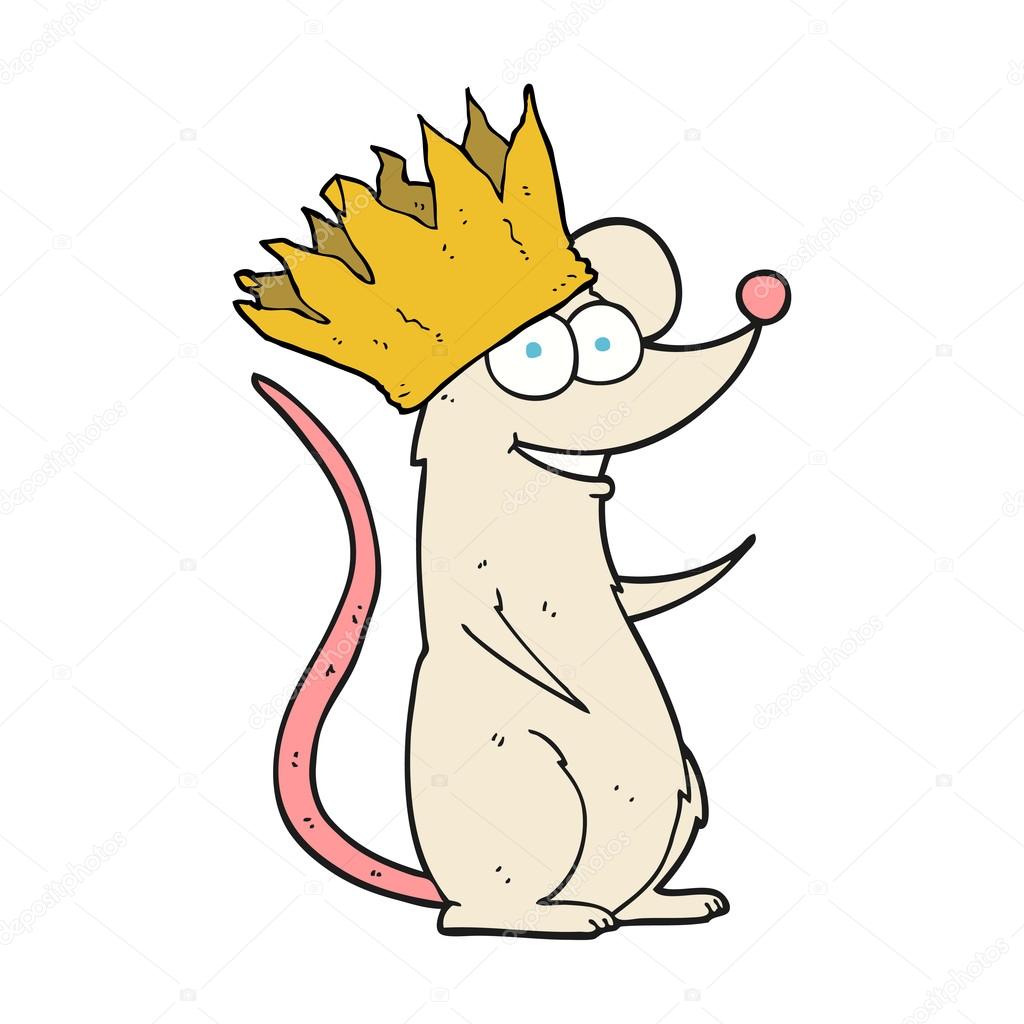 1024x1024 Cartoon Mouse Wearing Crown Stock Vector Lineartestpilot
