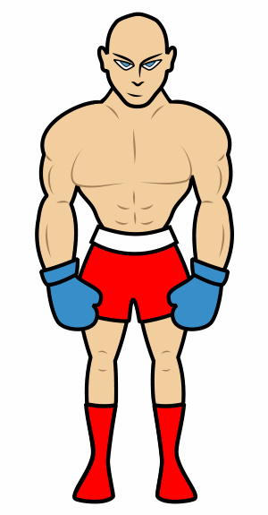 300x575 A Cartoon Boxer
