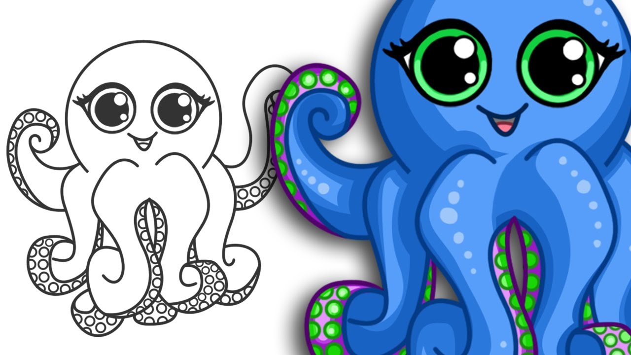 1280x720 How To Draw An Octopus Super Cute Amp Easy Step By Step Drawing
