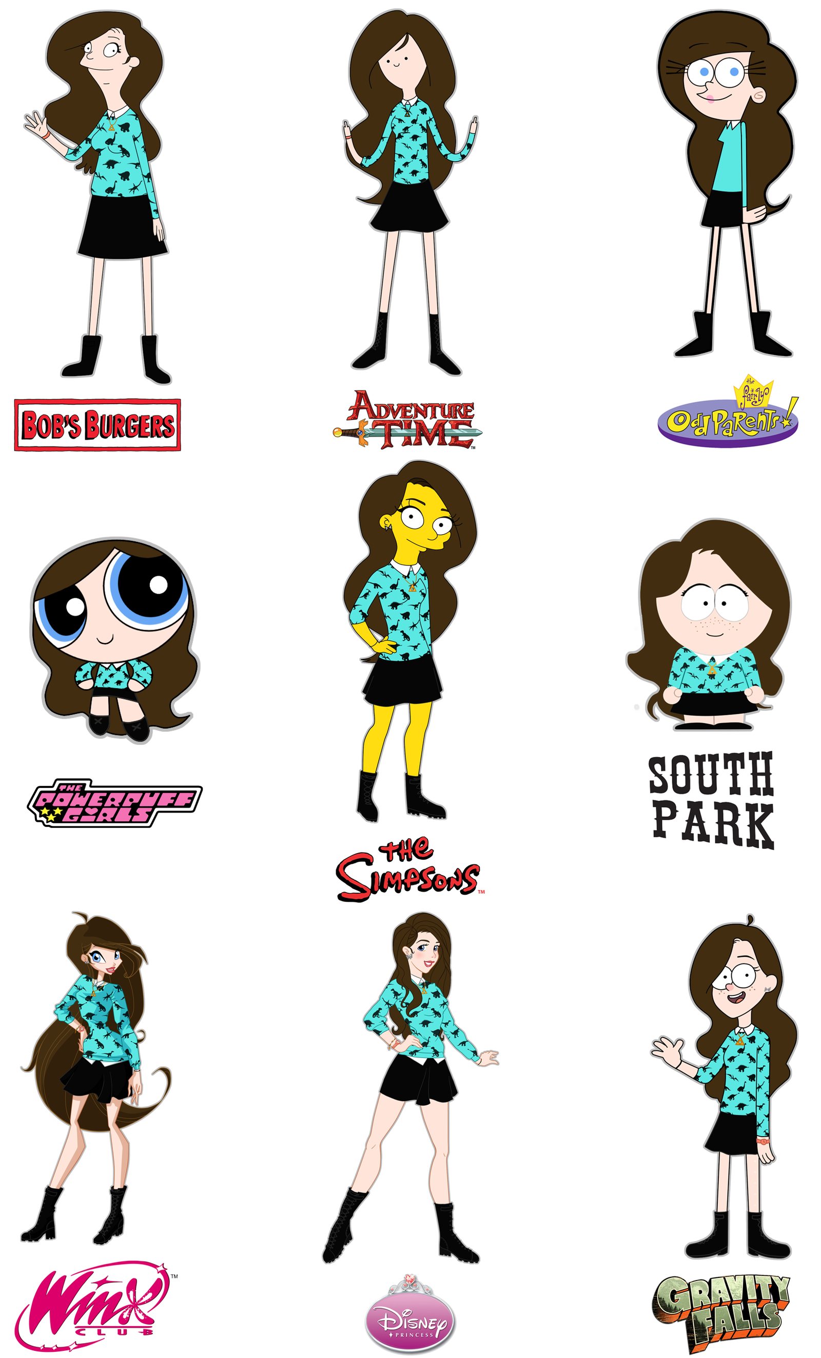 1600x2644 Draw Yourself In 9 Different Cartoon Styles By Pink Bowser