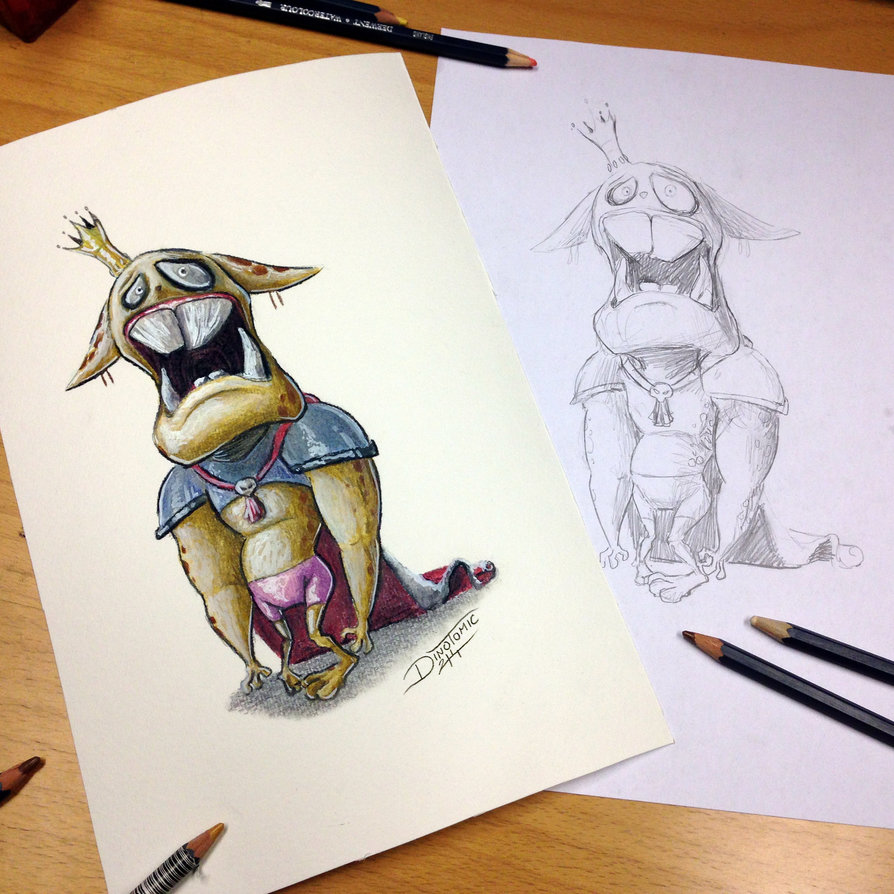 894x894 Cheetah Cartoon Color Pencil Drawing By Atomiccircus