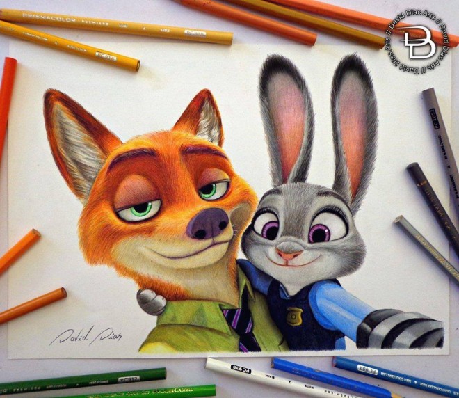 660x572 Color Pencil Drawing By David Dias
