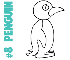 229x197 How To Draw A Cartoon Penguin With A Number Eight Tutorial