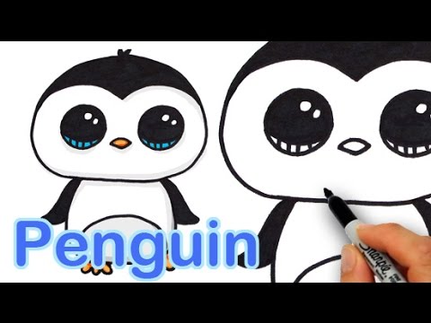 480x360 How To Draw A Cute Cartoon Penguin Easy Step By Step