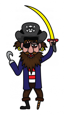 215x382 How To Draw A Pirate, Easy Step By Step Drawing Tutorial