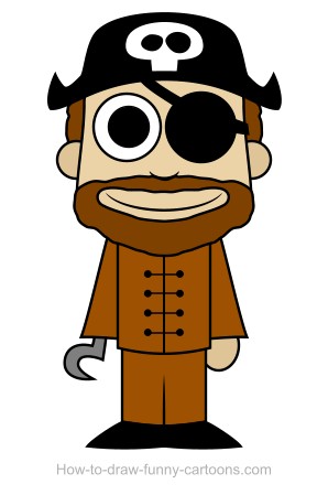 298x449 Pirate Drawing (Sketching + Vector)