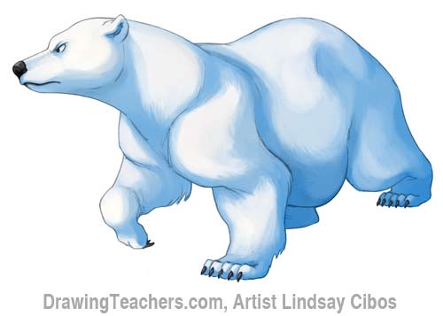 500x357 Cartoon Polar Bear