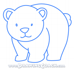 250x235 How To Draw A Cartoon Polar Bear Cub Drawing Lesson
