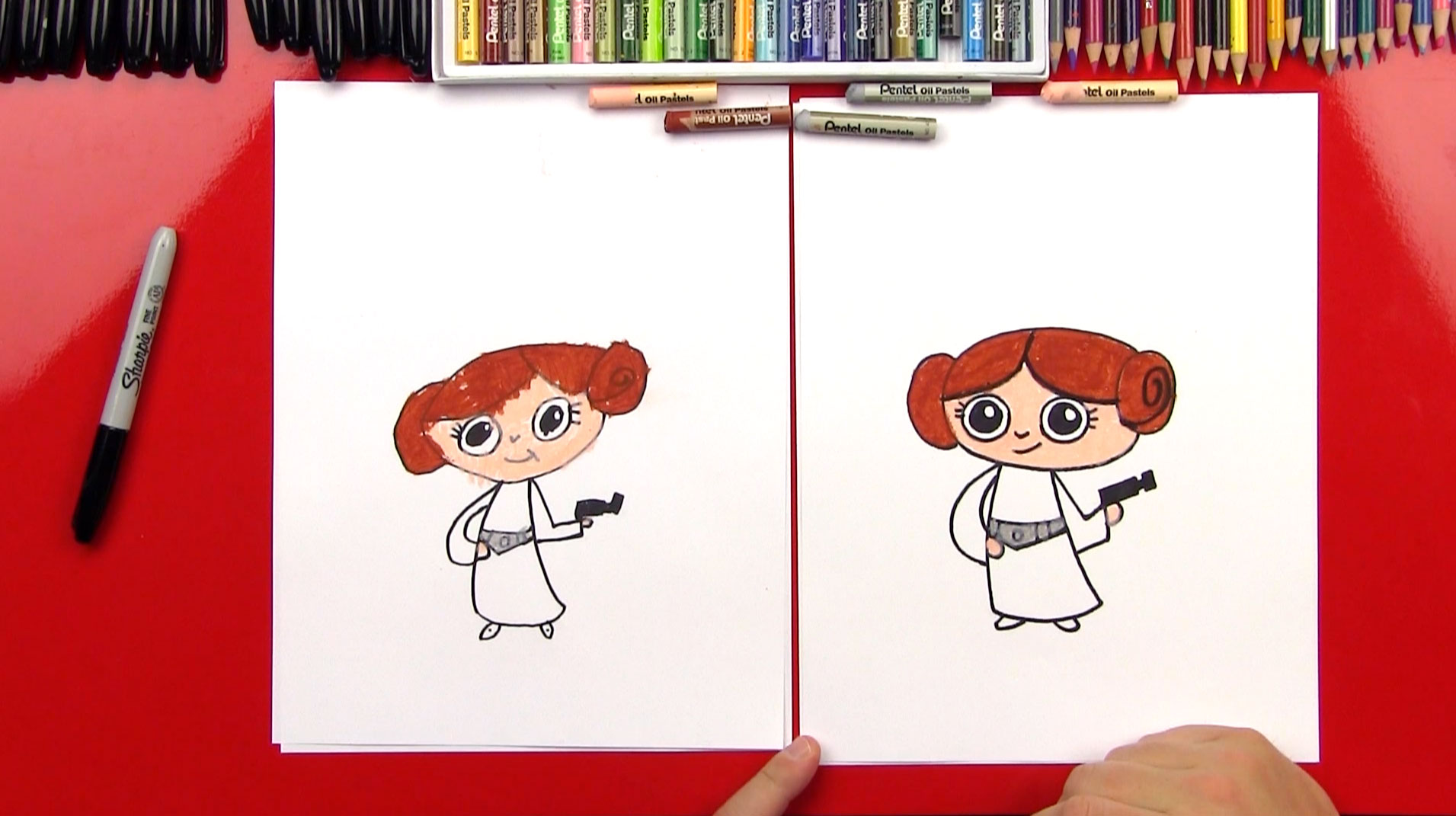 1911x1071 How To Draw Cartoon Princess Leia