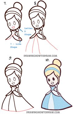 236x368 How To Draw Cute Baby Chibi Belle From Beauty And The Beast