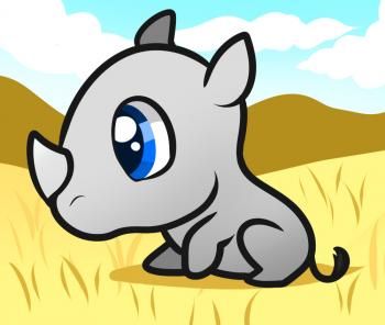 350x296 51 Cartoon Rhino Cool Things To Draw