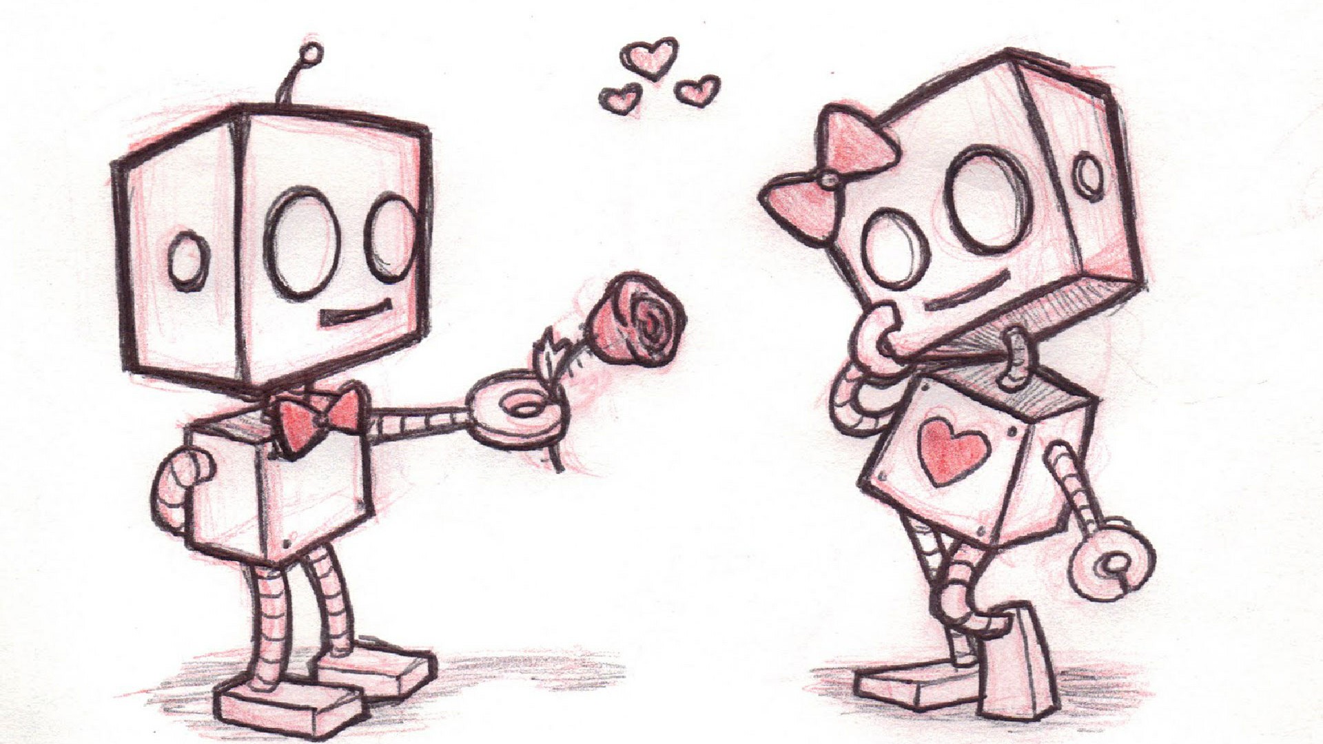 1920x1080 Robot Love Easy Drawing Wallpaper Wallpaper Studio 10 Tens