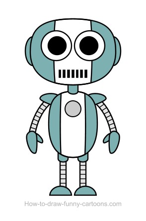294x445 Robot Drawing (Sketching + Vector)