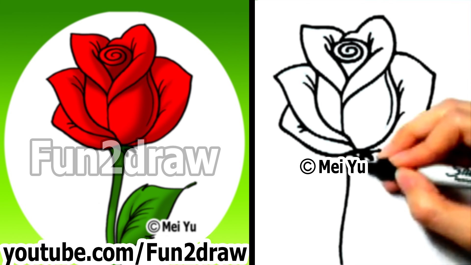 1920x1080 How To Draw An Easy Rose