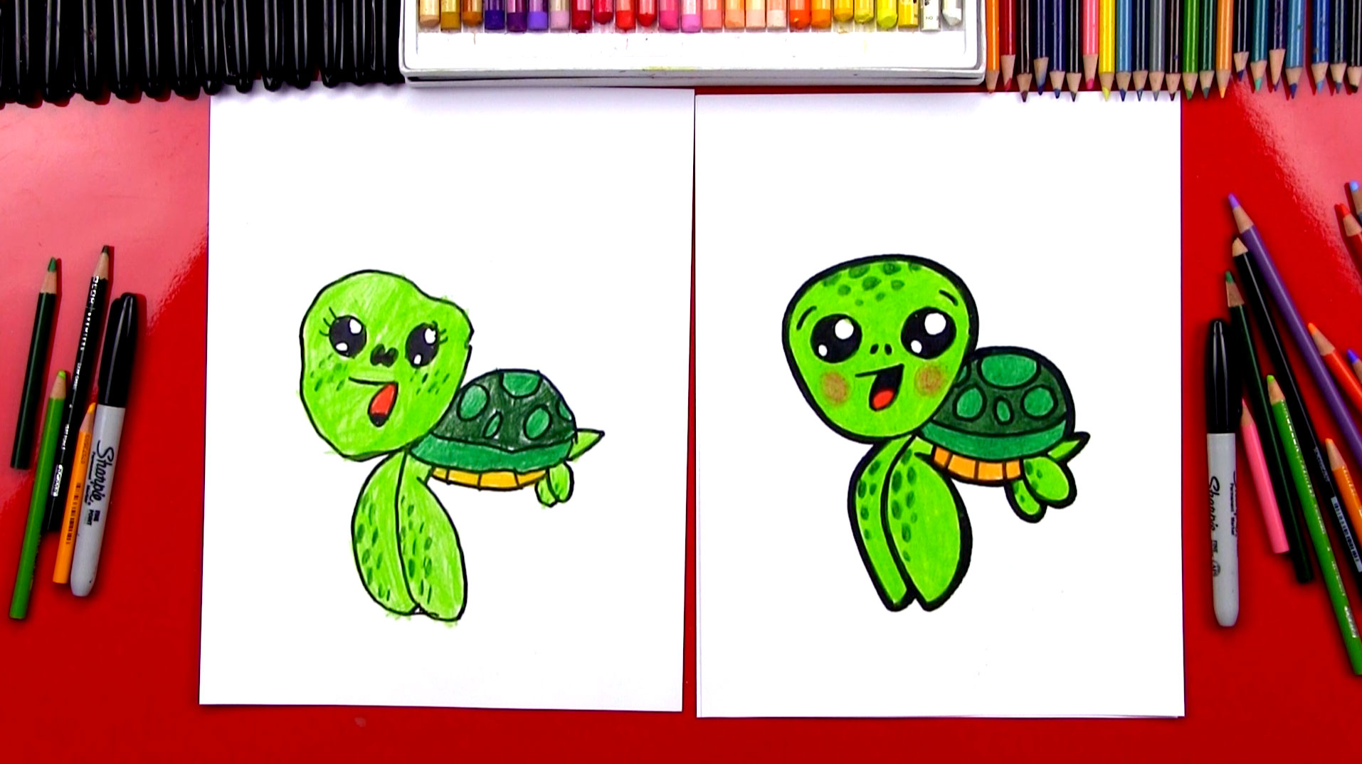 1914x1073 How To Draw A Cartoon Sea Turtle