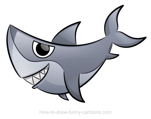 510x400 Shark Drawing (Sketching + Vector)