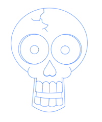 200x239 Cartoon Drawing Of A Skull Step By Step Drawing Lesson