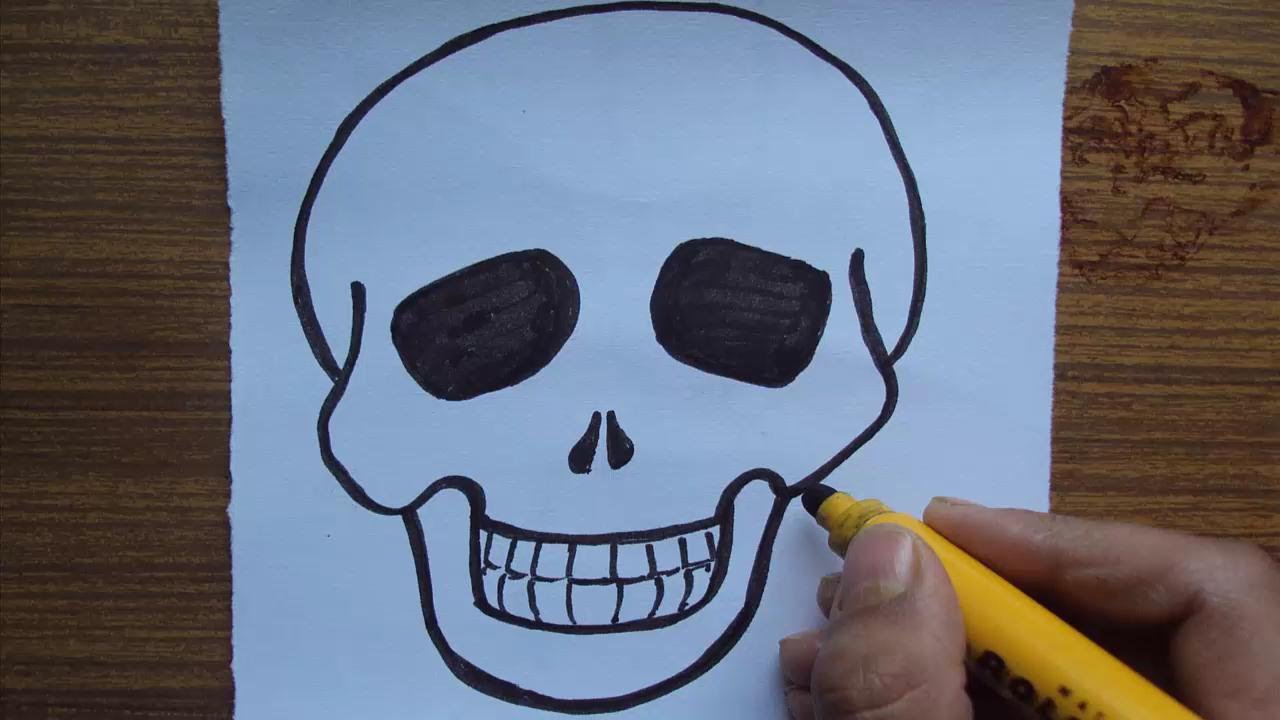 1280x720 How To Draw A Cartoon Skull