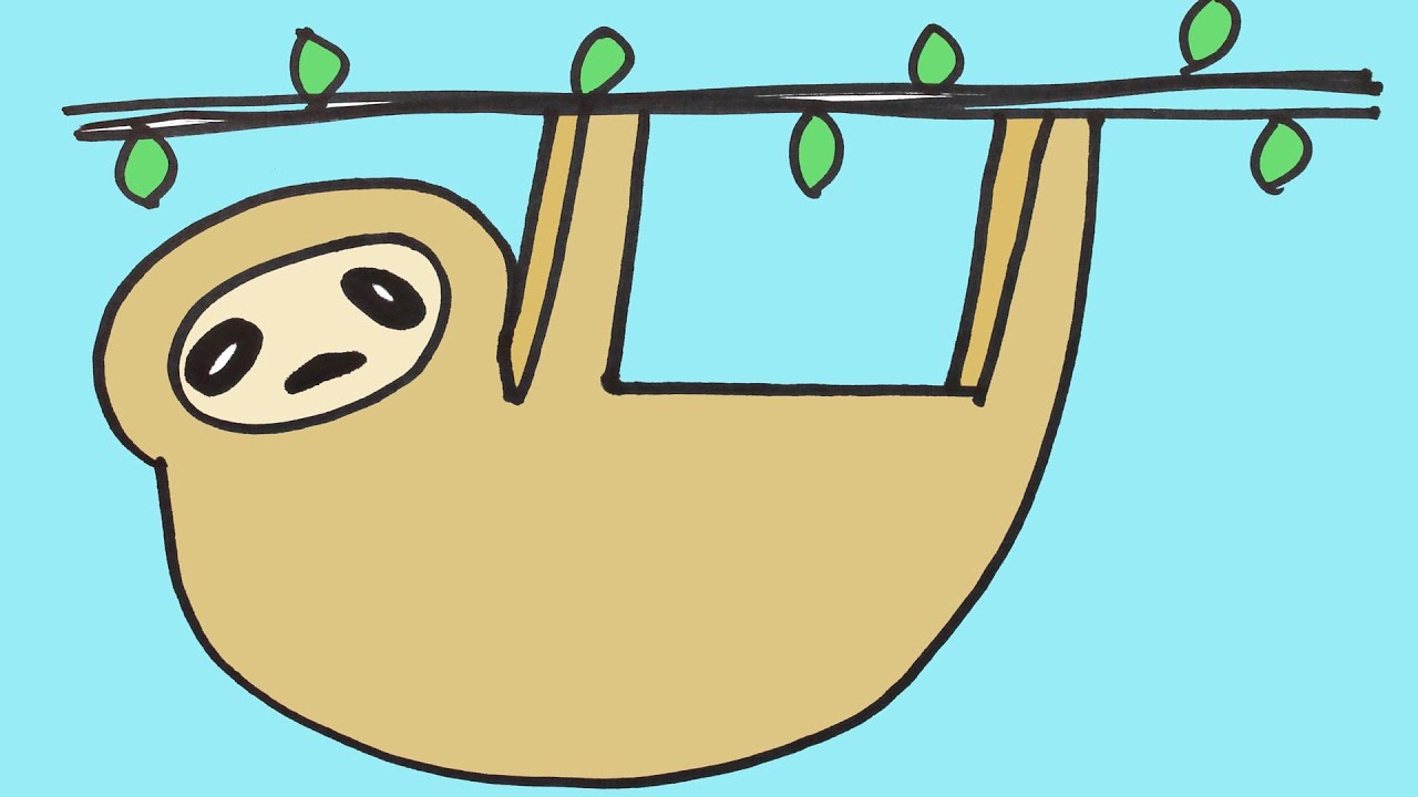 1280x720 Drawing A Sloth Step By Step For Beginners