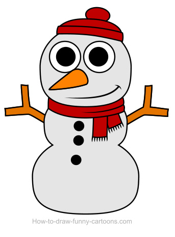 343x464 Snowman Drawing (Sketching + Vector)