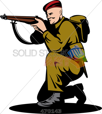 340x377 Stock Illustration Of Cartoon Drawing Of Soldier Wearing Beret